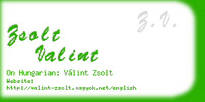zsolt valint business card